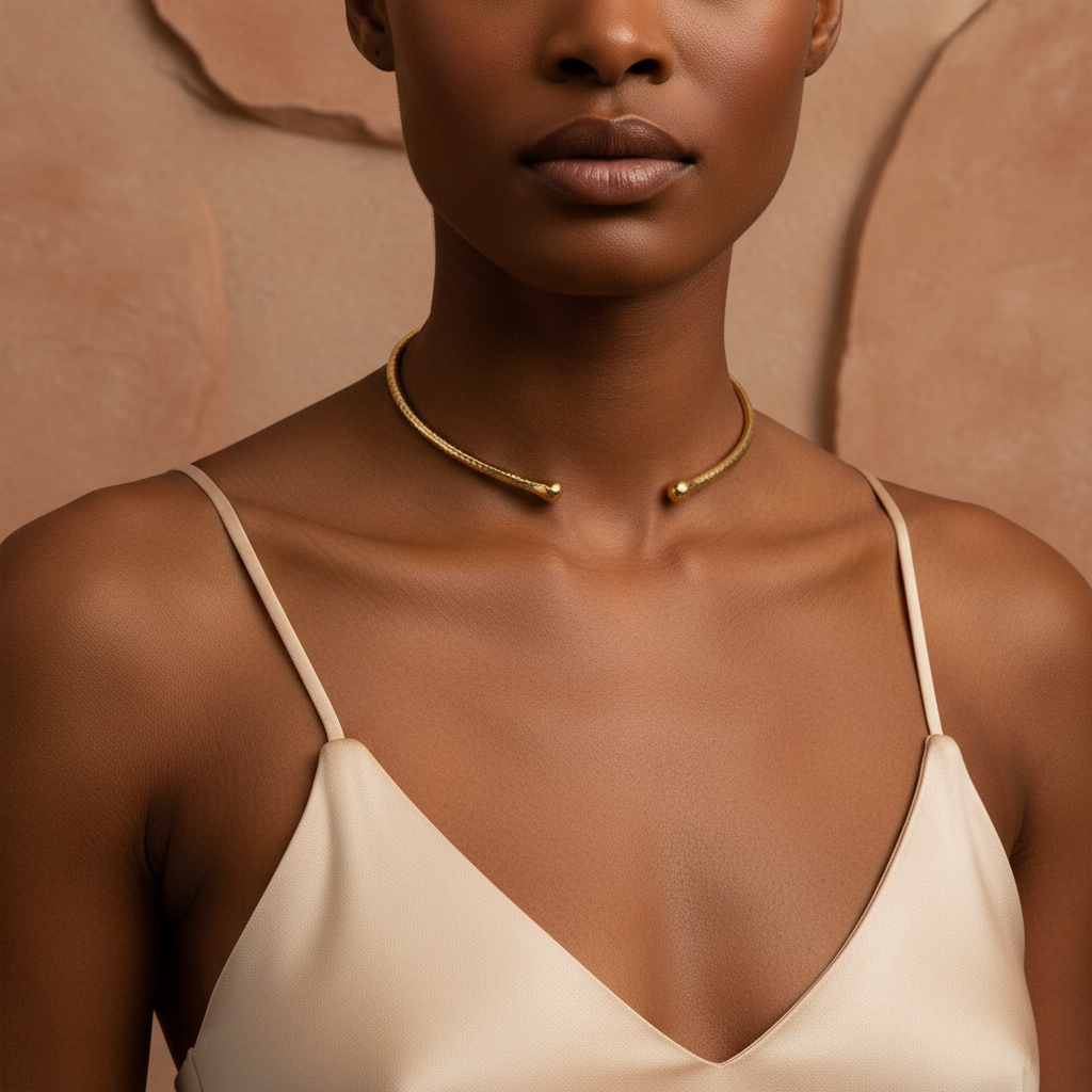 Rina Hammered Choker